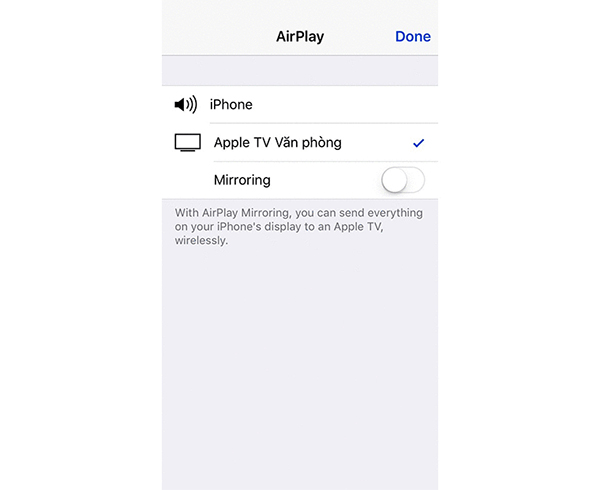 Hướng dẫn cách chuyển hình từ iPhone lên tivi mà không cần dây cáp 